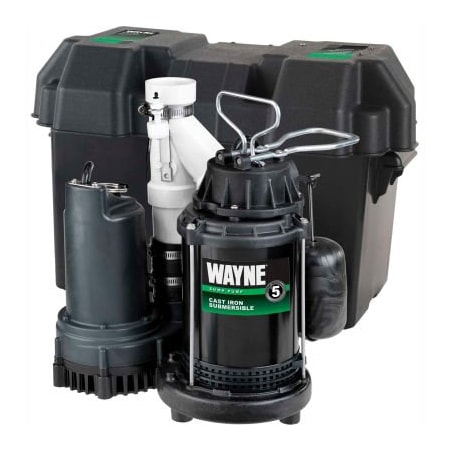 Wayne Water Systems Wayne Pre-Assembled 1/2 HP Combination Primary & Battery Backup Sump Pump System WSS30Vn